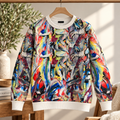 Bruce Mishell Art Collection – 100% Pima Cotton Abstract Print Sweater | Multicolor (Copy)