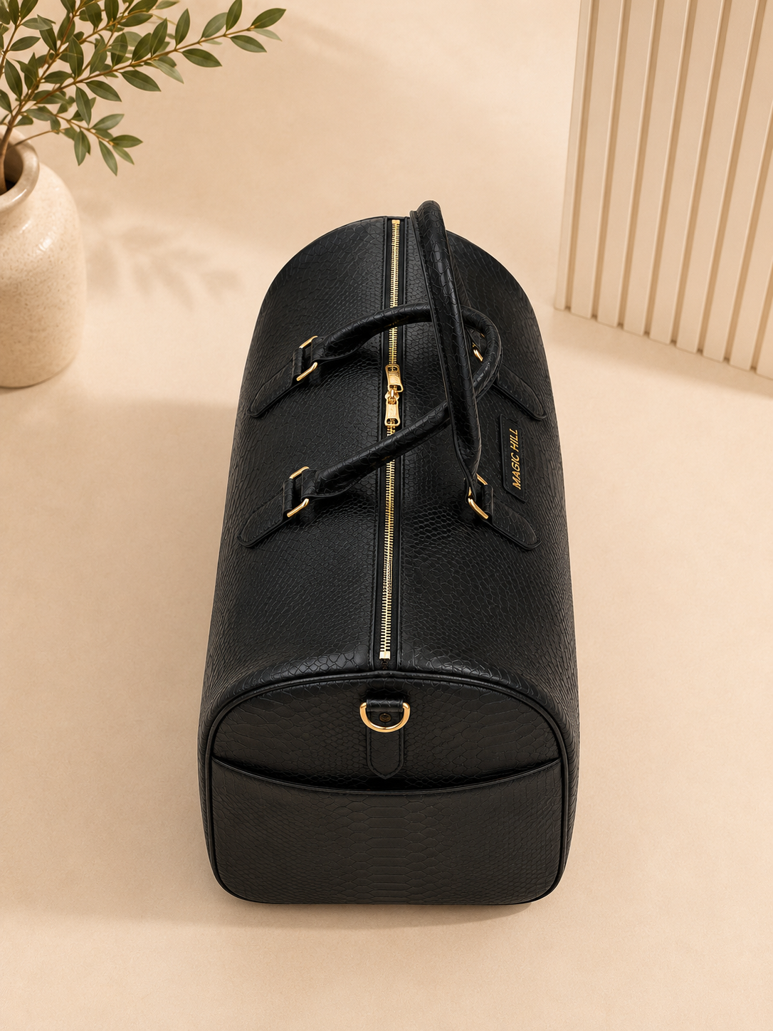 MAGIC HILL™ Vegan Leather Travel Duffle Bag – Luxury Weekender & Carry-On