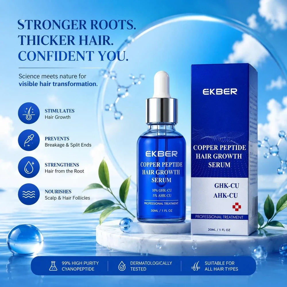 Copper Peptide Hair Serum for Fuller Looking Hair
