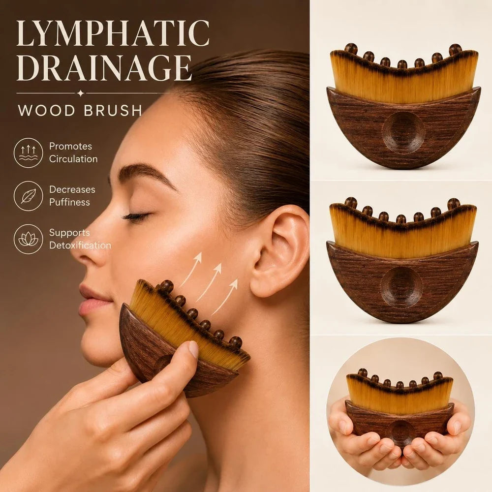 Lymphatic Contour Wood Face Brush