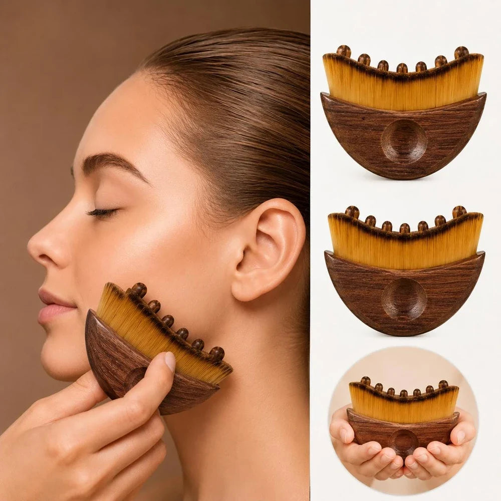 Lymphatic Contour Wood Face Brush
