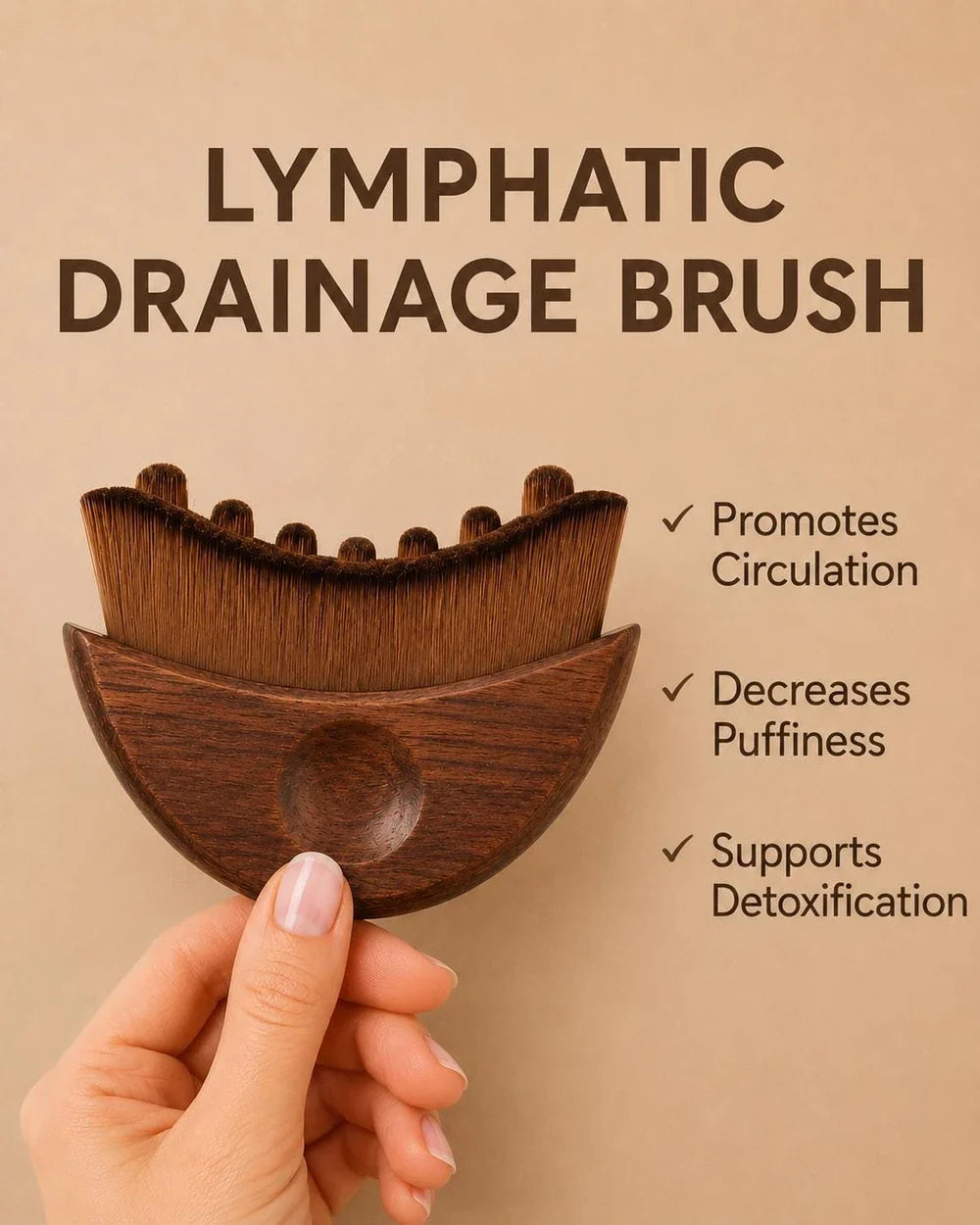 Lymphatic Contour Wood Face Brush