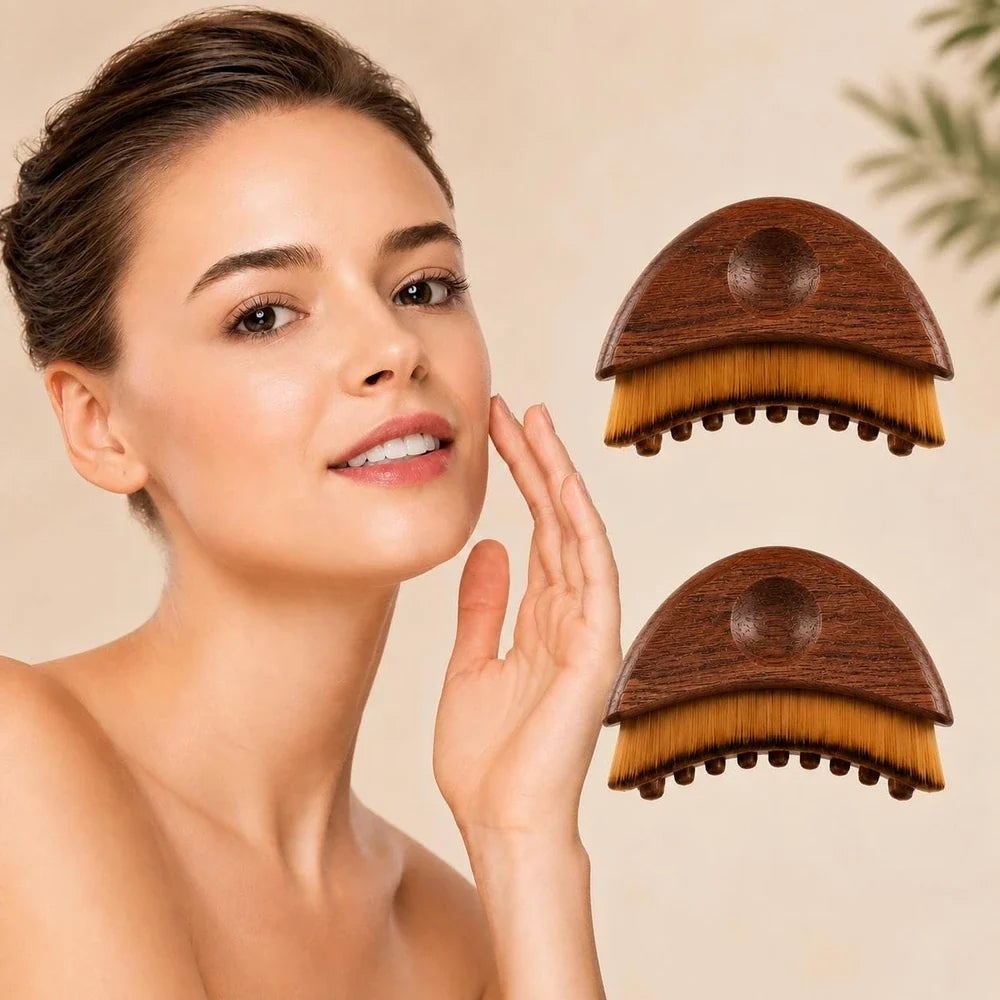 Lymphatic Contour Wood Face Brush