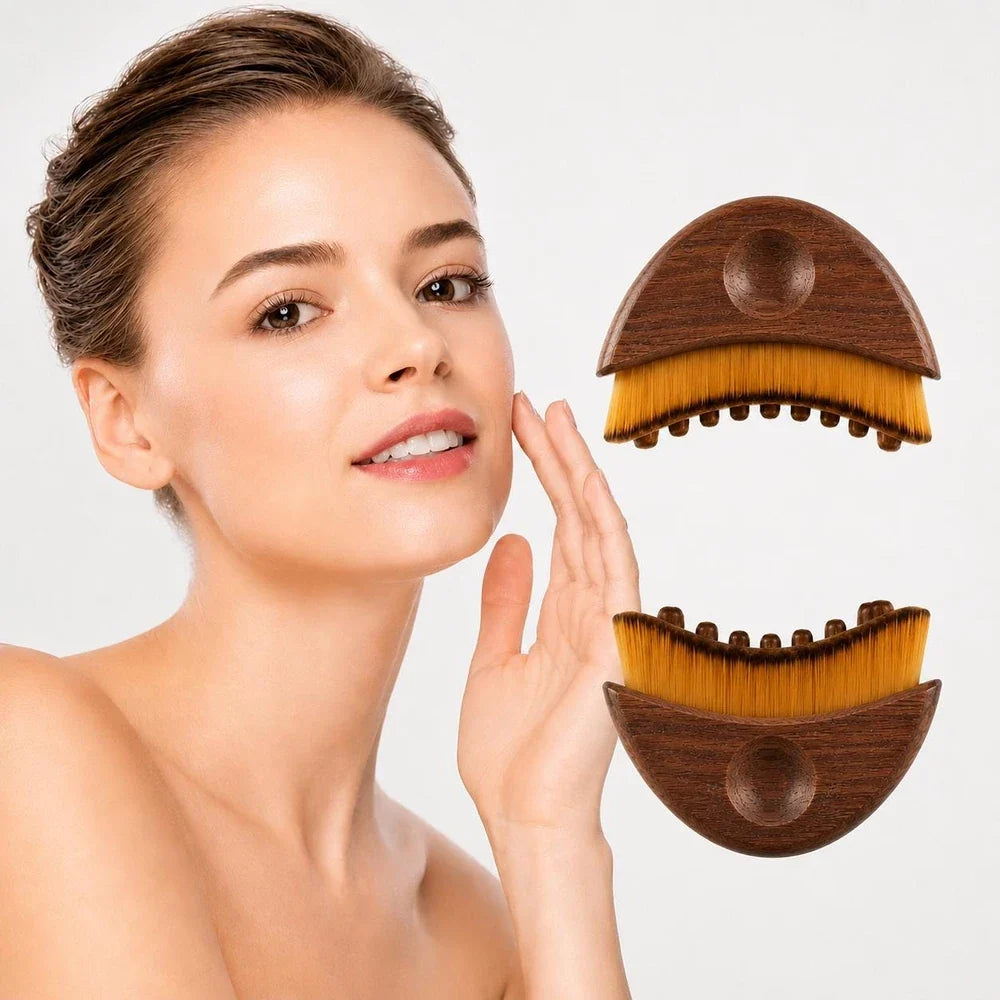 Lymphatic Contour Wood Face Brush