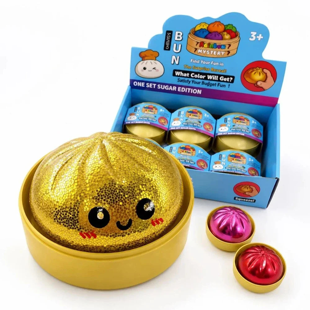 Glitter Squishy Bun Toy (One Squishy)