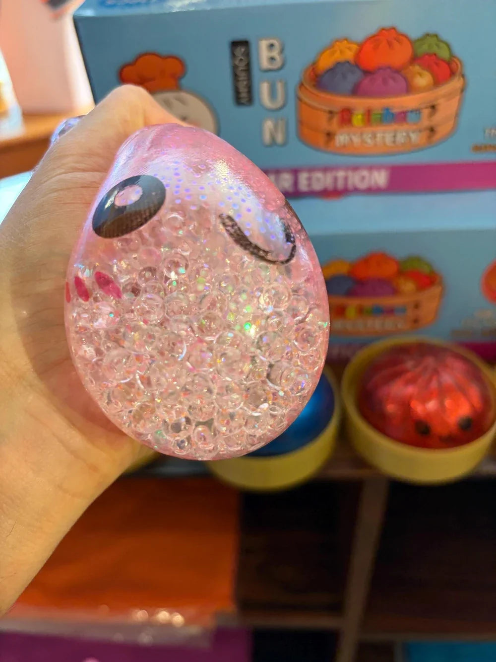 Glitter Squishy Bun Toy (One Squishy)