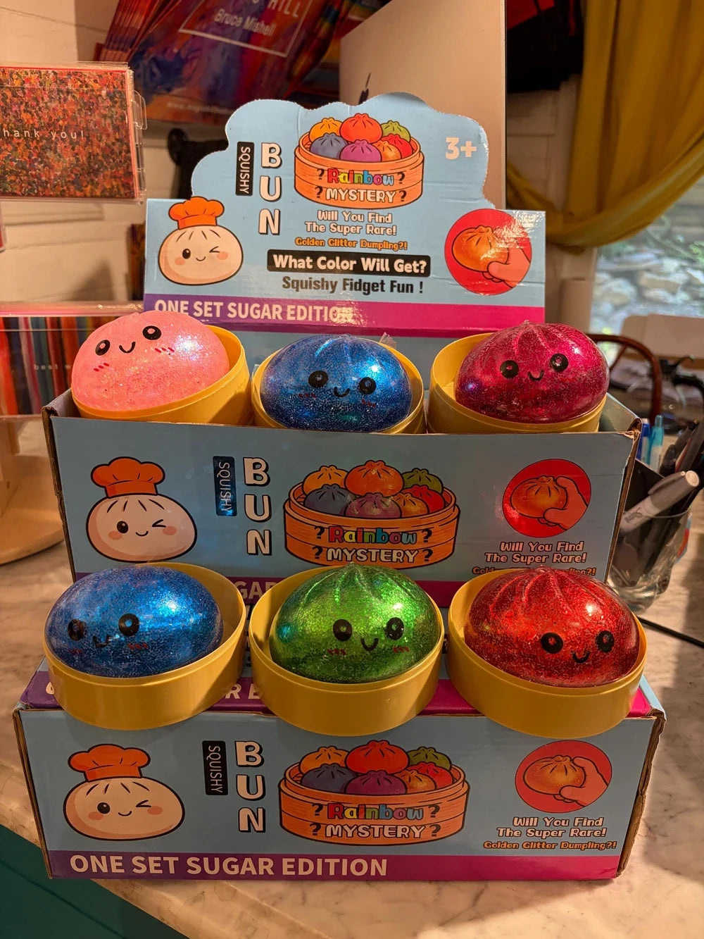 Glitter Squishy Bun Toy (One Squishy)