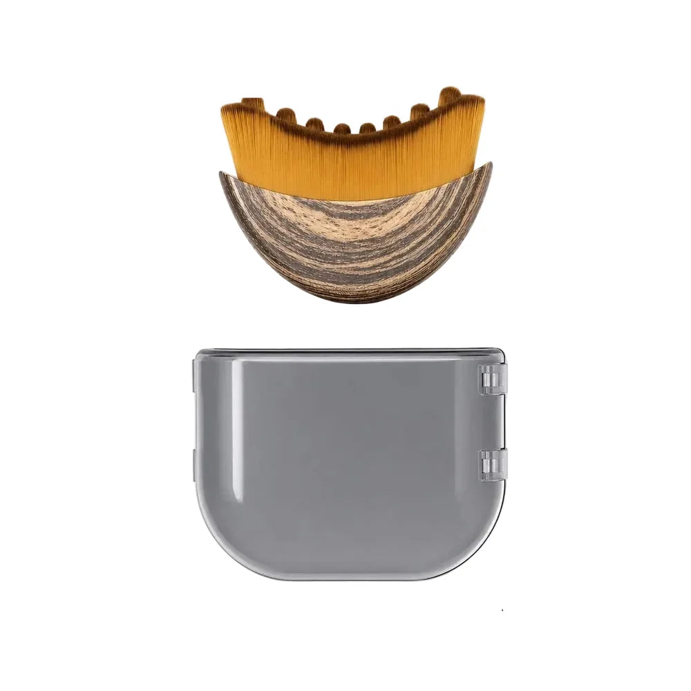 Lymphatic Drainage Face massage Brush Wood & Lucite