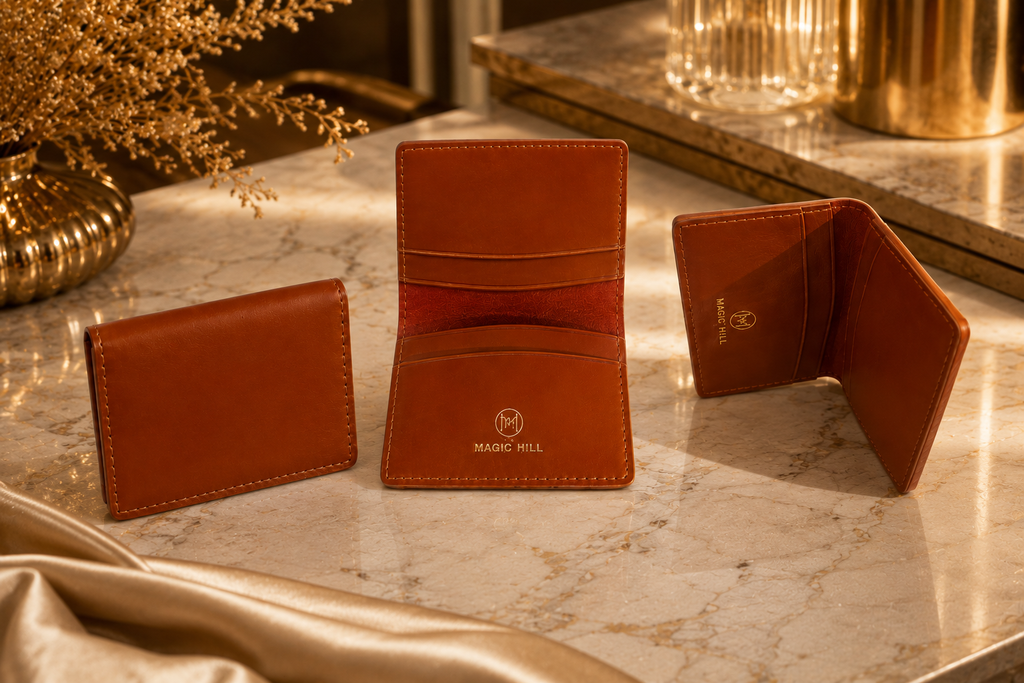 Magic Hill Italian Genuine Leather Card Wallet – Compact Unisex Wallet (Copy)