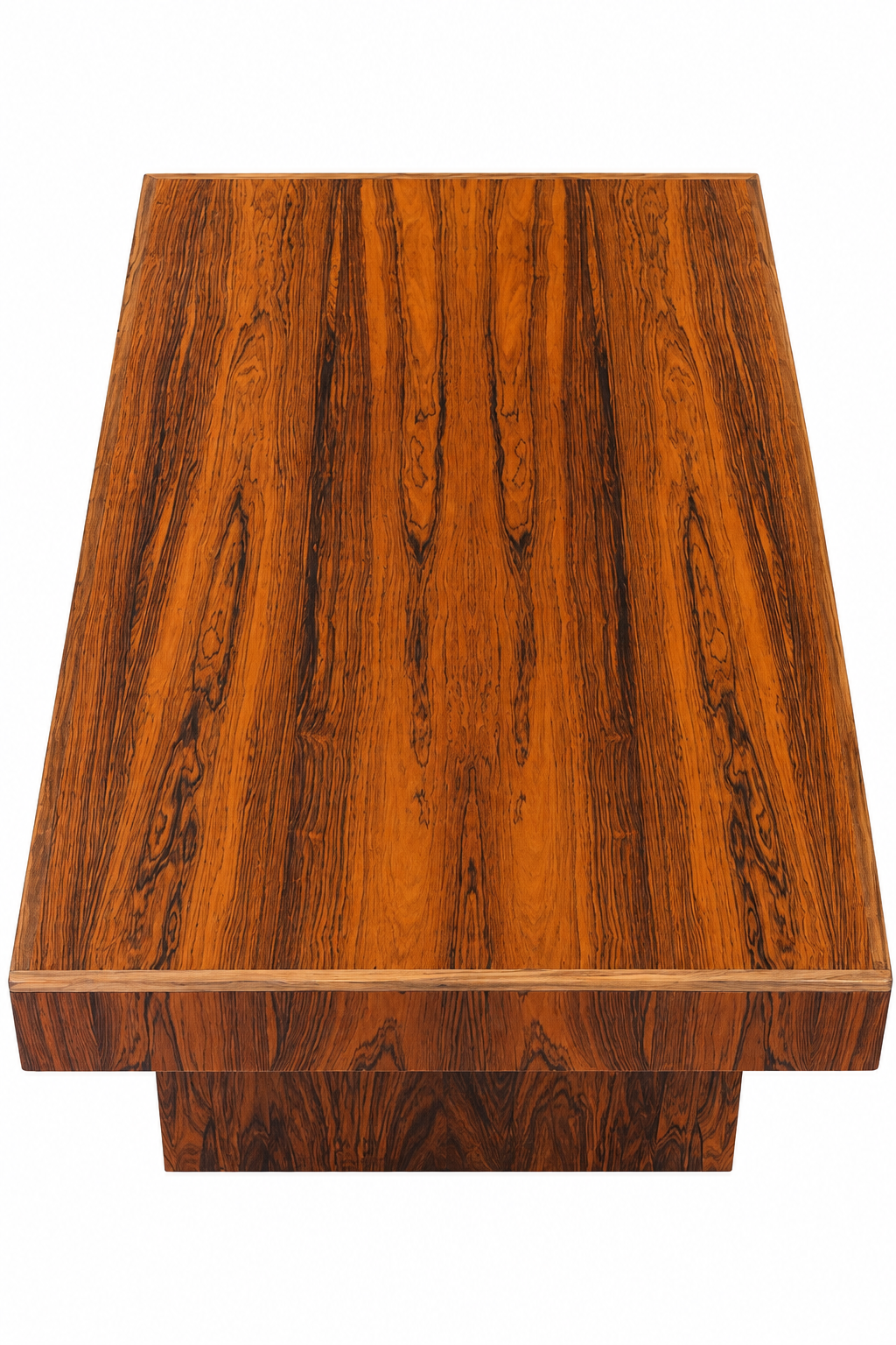 1960s Danish Mid-Century Rosewood Coffee Table with Two Drawers & Open Storage