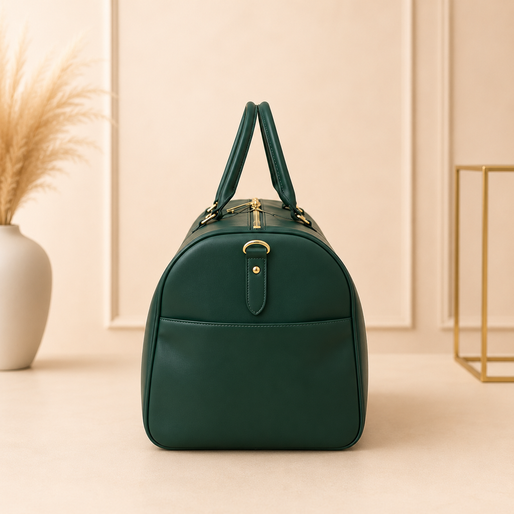 MAGIC HILL™ Vegan Leather Travel Duffle Bag – Luxury Weekender & Carry-On