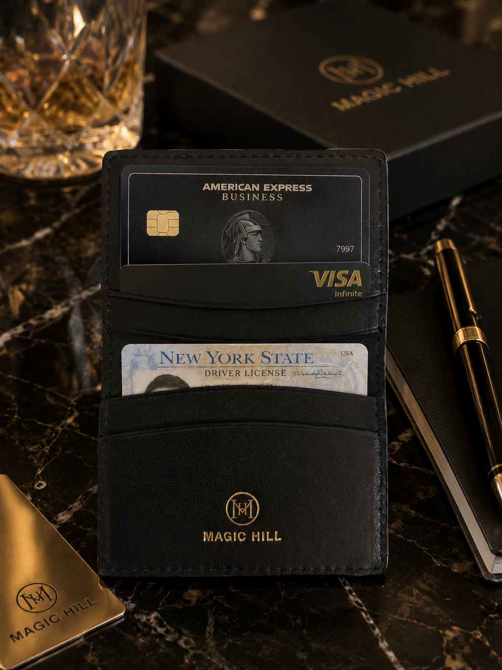 Magic Hill Italian Genuine Leather Card Wallet – Compact Unisex Wallet (Copy)