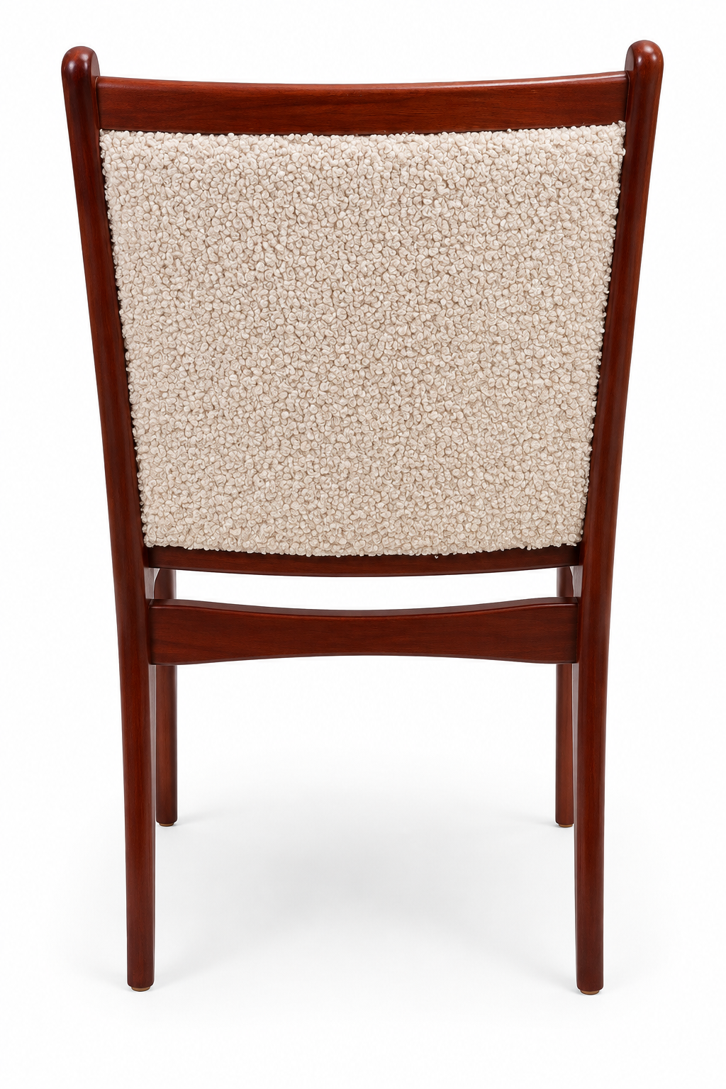Set of 4 Mid-Century Modern Mahogany Dining Chairs with New Bouclé Upholstery, 1960s