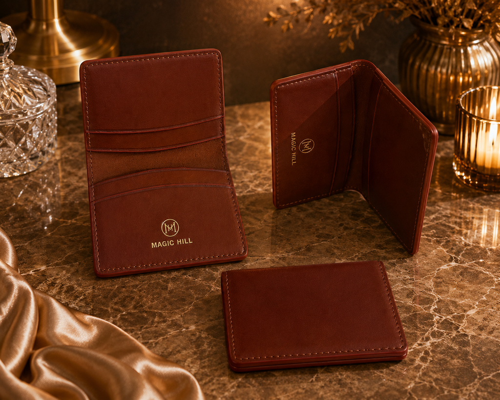 Magic Hill Italian Genuine Leather Card Wallet – Compact Unisex Wallet (Copy)