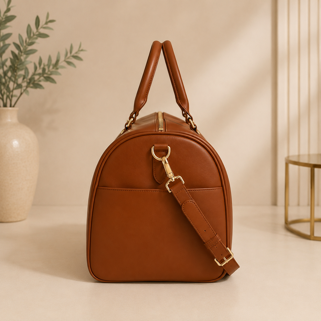 MAGIC HILL™ Vegan Leather Travel Duffle Bag – Luxury Weekender & Carry-On