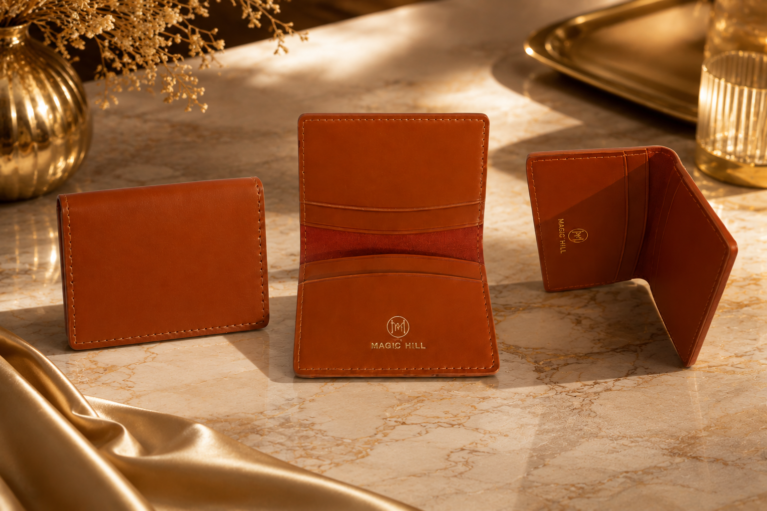 Magic Hill Italian Genuine Leather Card Wallet – Compact Unisex Wallet (Copy)