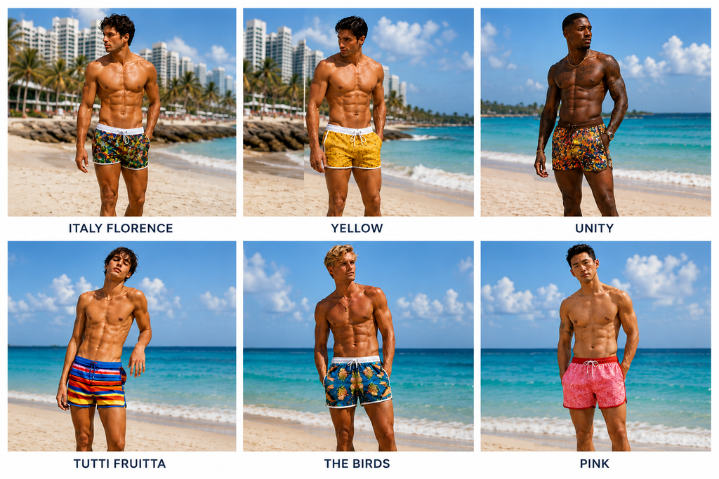 Bruce Mishell Art Men’s Swim Shorts – Summer Collection | 6 Exclusive Designs