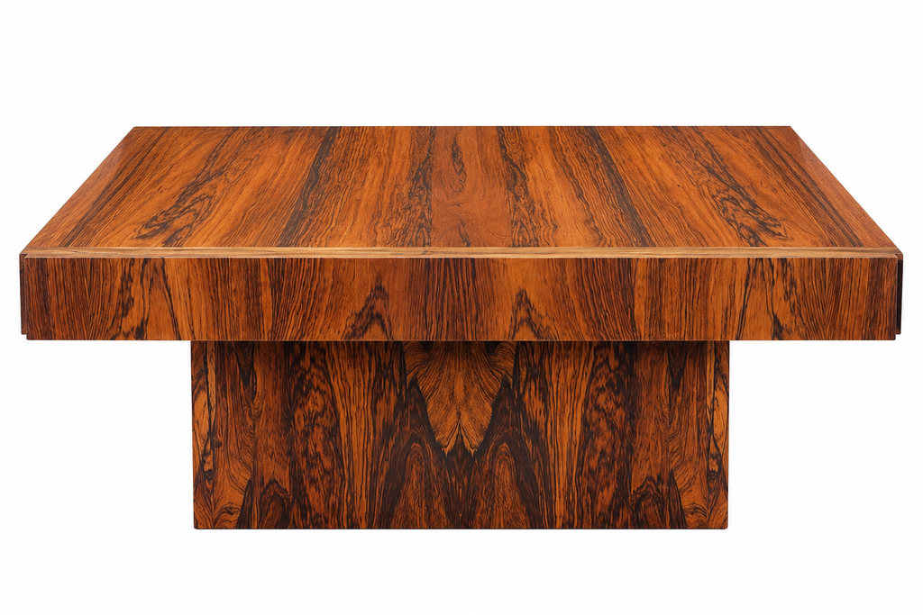 1960s Danish Mid-Century Rosewood Coffee Table with Two Drawers & Open Storage