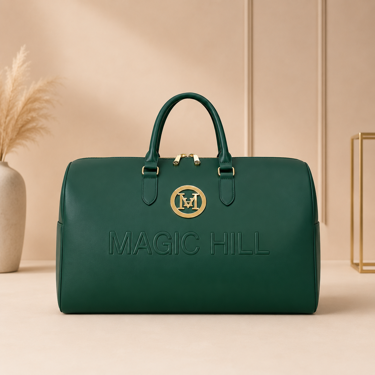 MAGIC HILL™ Vegan Leather Travel Duffle Bag – Luxury Weekender & Carry-On