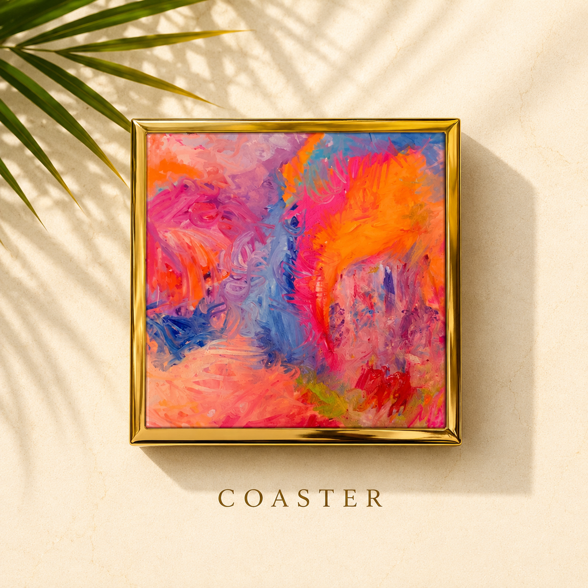 Bruce Mishell Art Coaster Set – 4 Ceramic Brass-Trim Coasters in Gift Box (Copy) (Copy) (Copy)