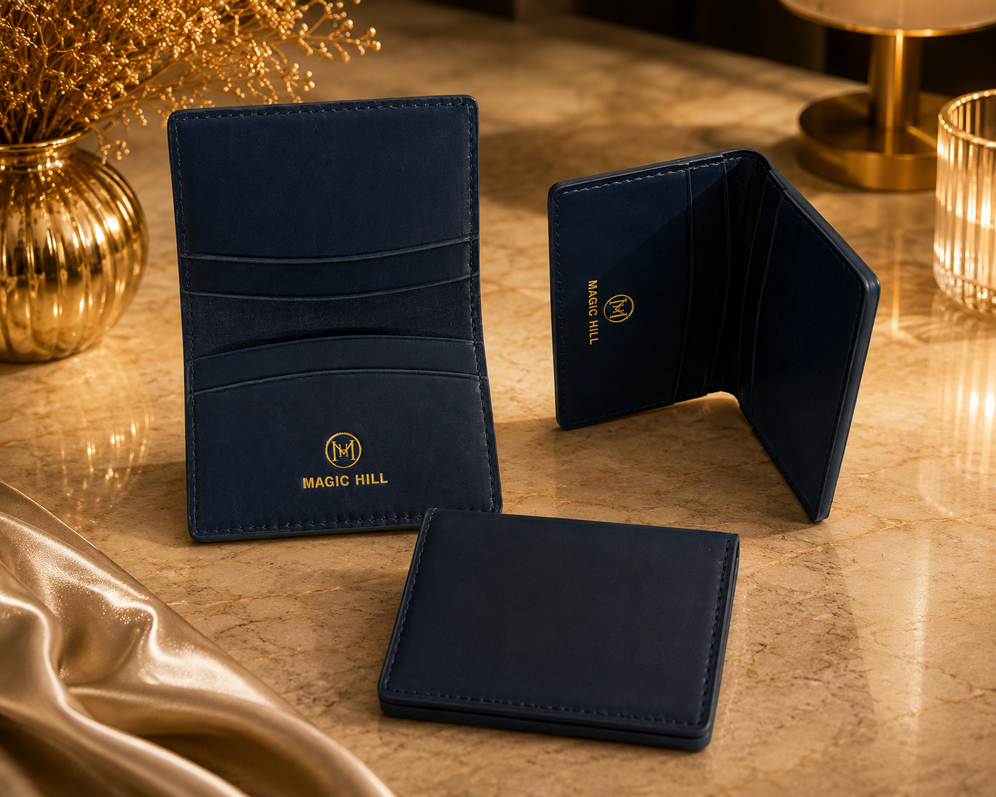 Magic Hill Italian Genuine Leather Card Wallet – Compact Unisex Wallet (Copy)