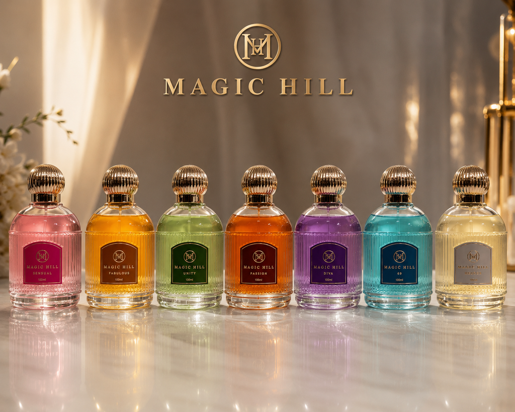 Magic Hill 69 Eau de Perfume Collection – 7 Signature Fragrances | 100 mL Glass Bottle