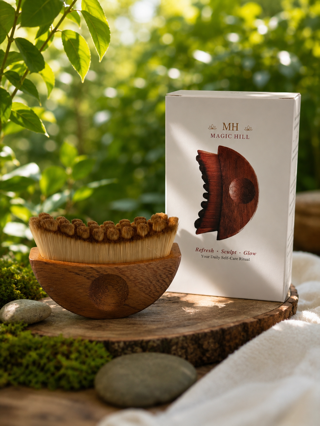 Lymphatic Contour Wood Face Brush