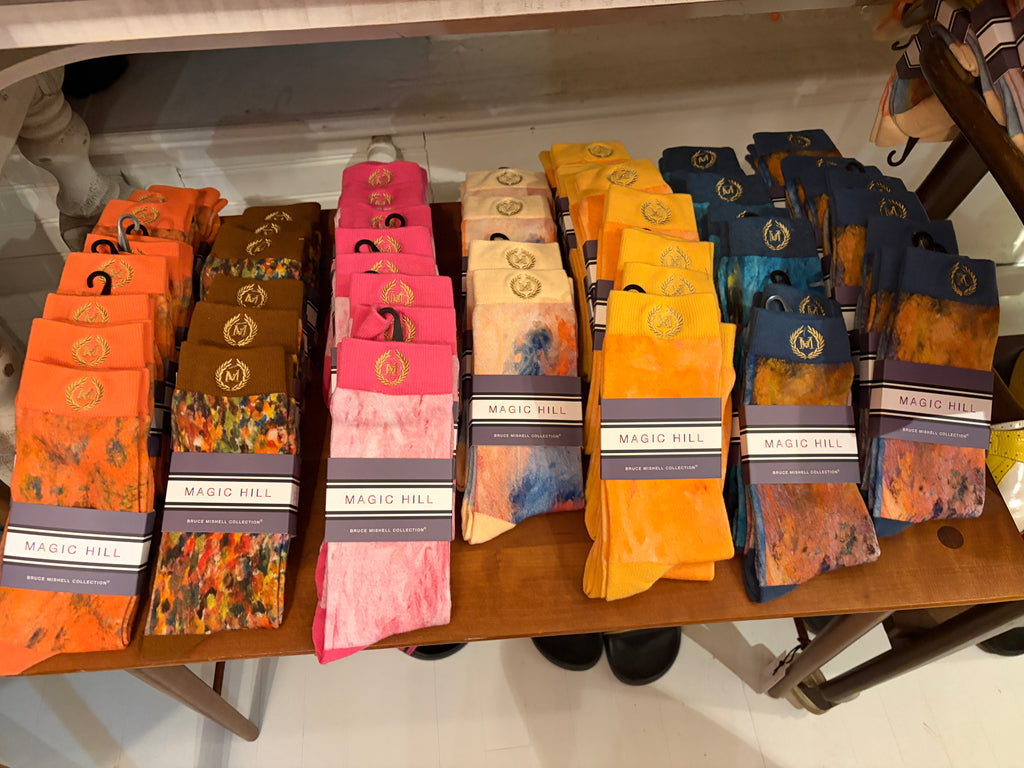 Bruce Mishell Art Unisex Cotton Blend Crew Socks – Colorful Wearable Art Collection