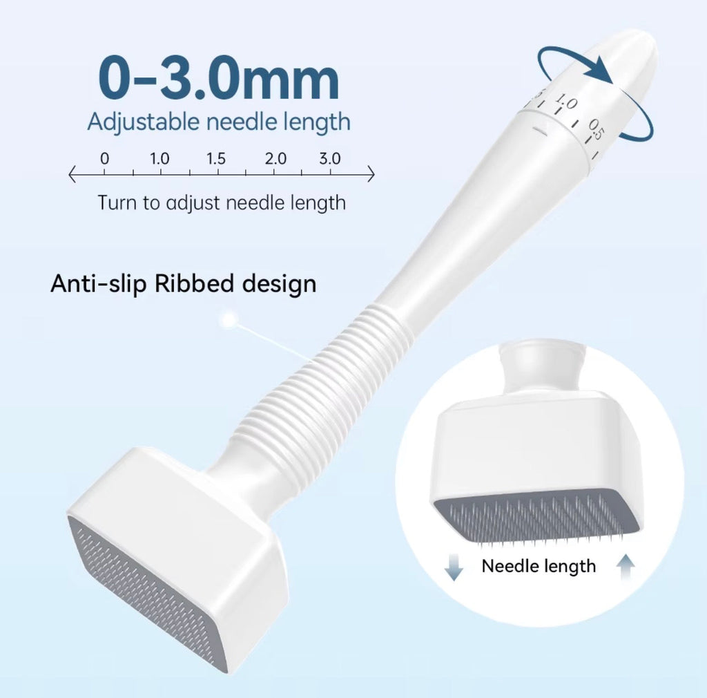 140A-Pin Adjustable Derma Stamp 0–3.0mm Micro-needling Tool for Face & Scalp