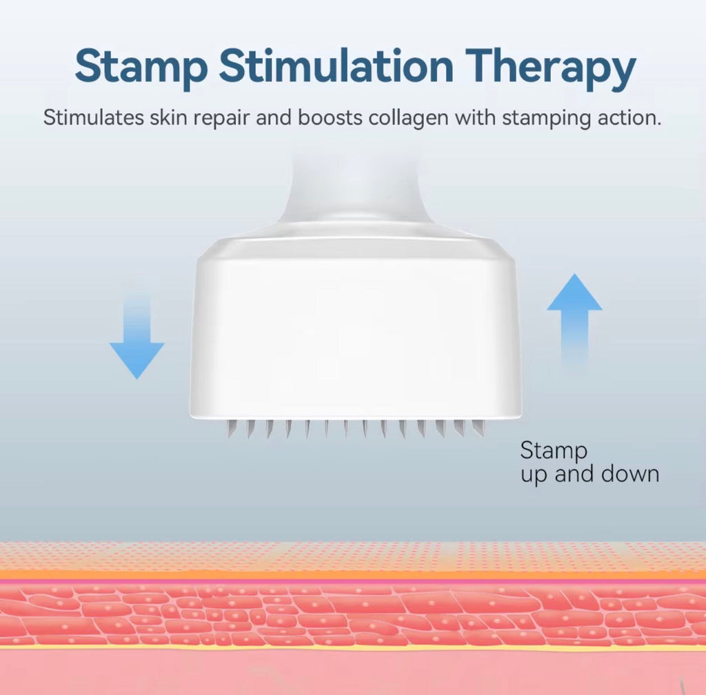 140A-Pin Adjustable Derma Stamp 0–3.0mm Micro-needling Tool for Face & Scalp