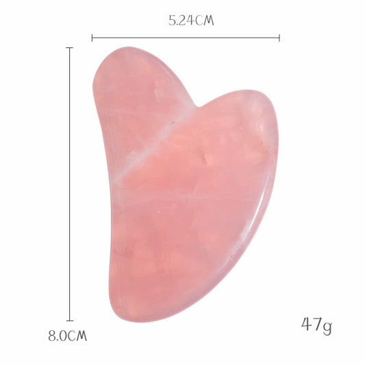 Natural Rose Quartz Gua Sha – Facial Massage & Sculpting Tool