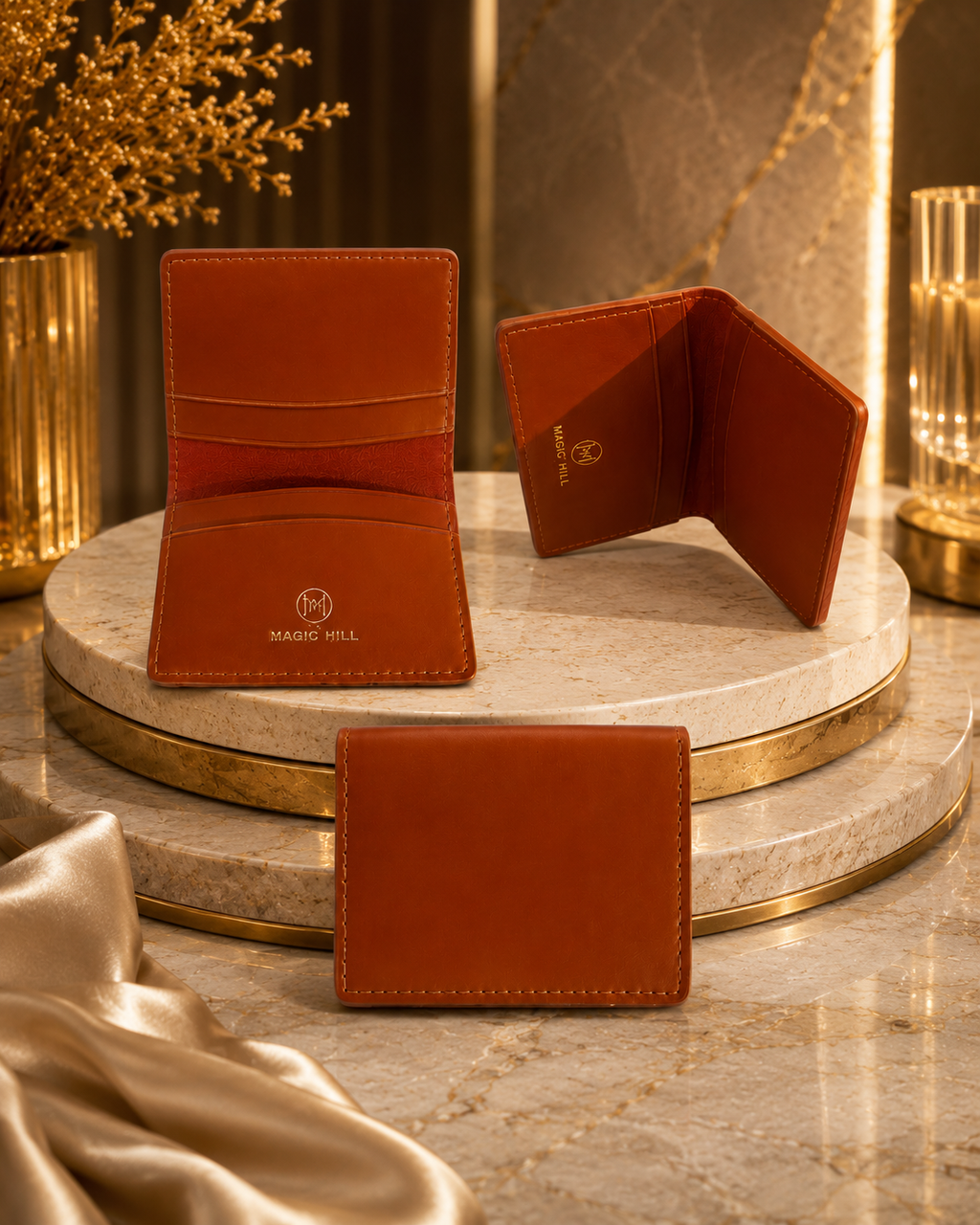 Magic Hill Italian Genuine Leather Card Wallet – Compact Unisex Wallet (Copy)