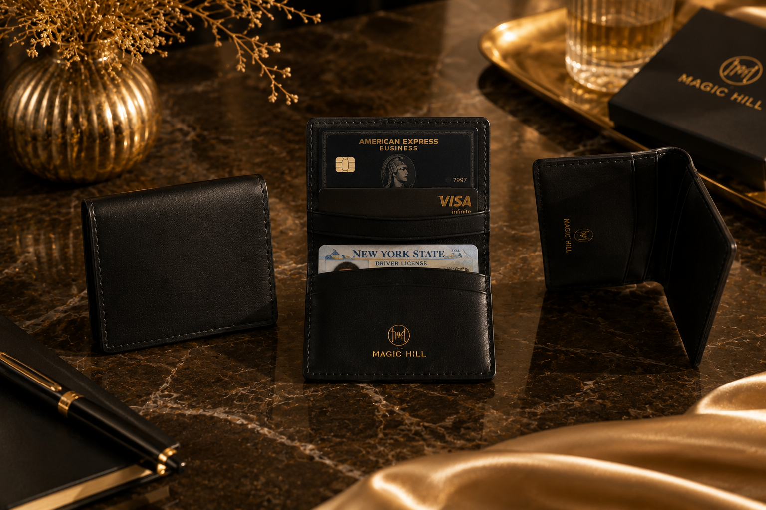 Magic Hill Italian Genuine Leather Card Wallet – Compact Unisex Wallet (Copy)