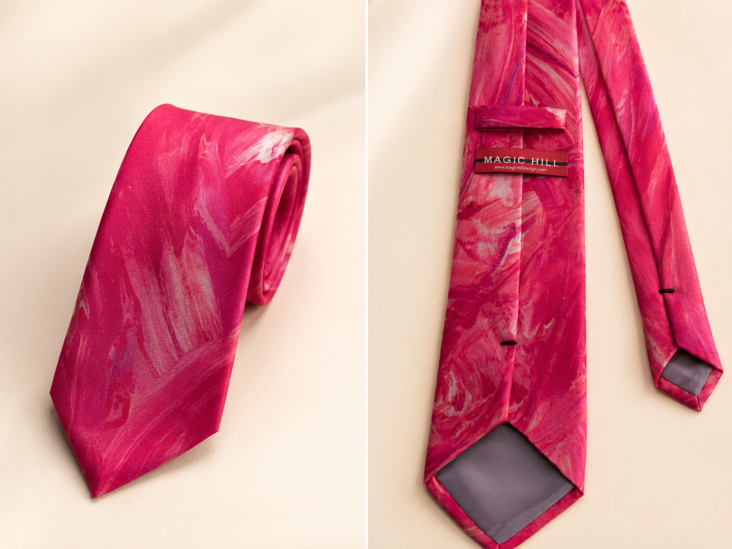 Bruce Mishell Art 100% Mulberry Silk Tie & Pocket Square Collection – 7 Exclusive Designs