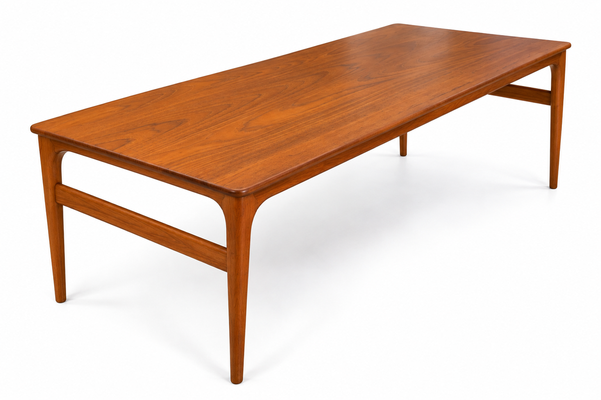 Authentic 1960s Danish Modern Teak Coffee Table – Made in Denmark