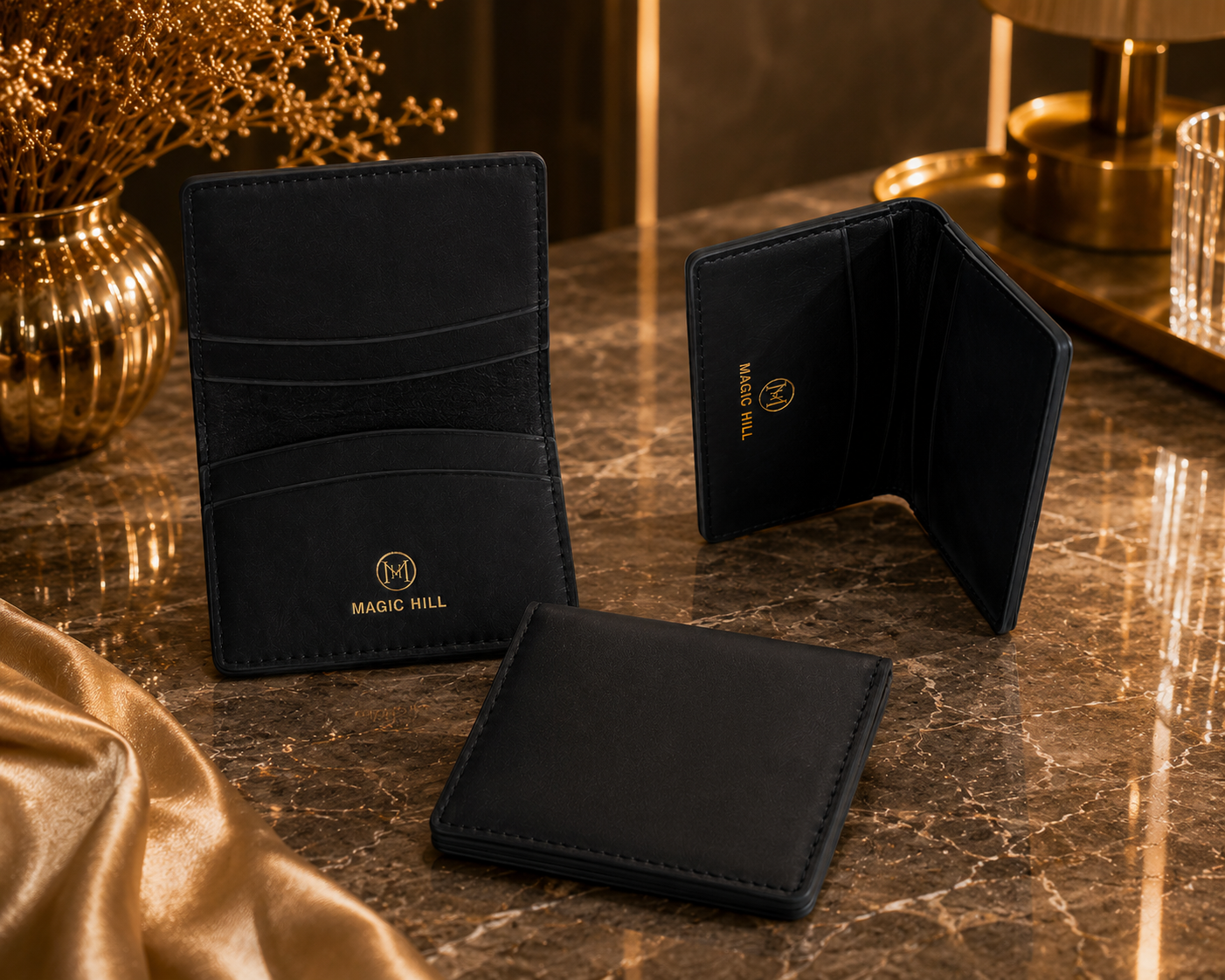 Magic Hill Italian Genuine Leather Card Wallet – Compact Unisex Wallet (Copy)