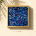 Bruce Mishell Art Coaster Set – 4 Ceramic Brass-Trim Coasters in Gift Box (Copy)