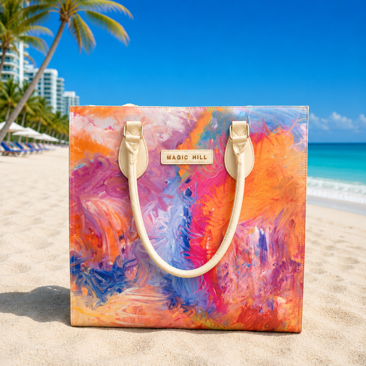 MAGIC HILL™ Bruce Mishell Art Vegan Leather Tote Bag – Designer Carryall