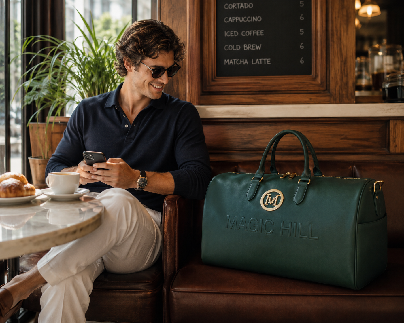 MAGIC HILL™ Vegan Leather Travel Duffle Bag – Luxury Weekender & Carry-On