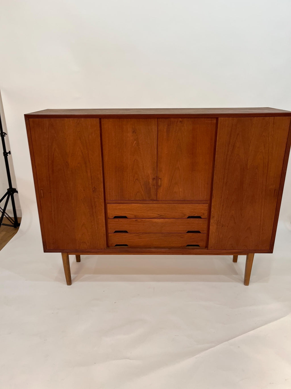 Mid-century Danish teak tall sideboard