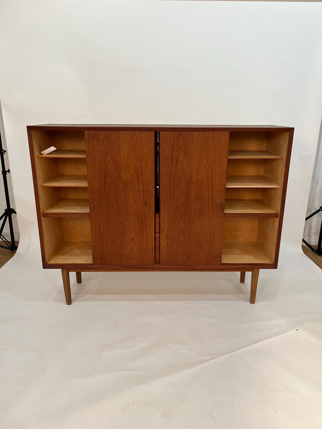 Mid-century Danish teak tall sideboard