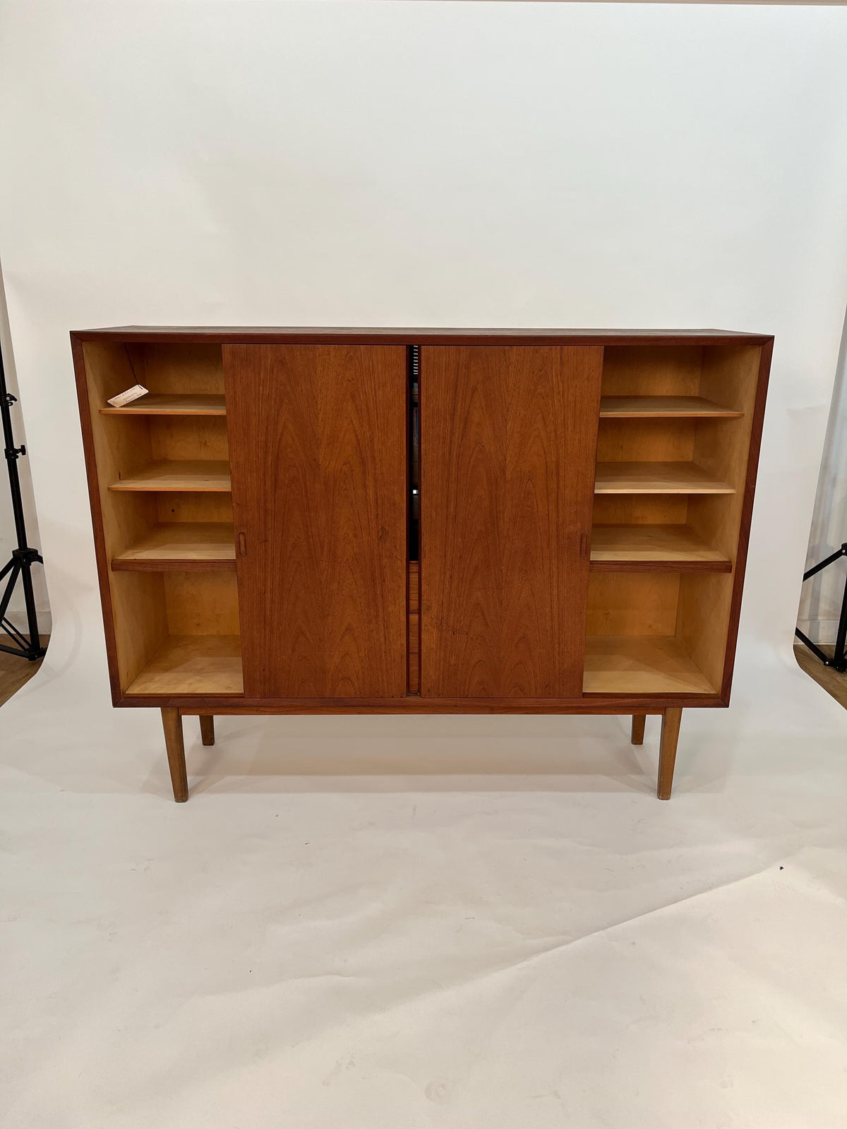 Mid-century Danish teak tall sideboard