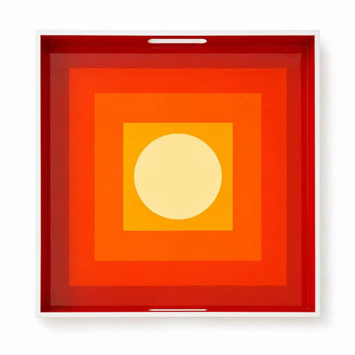 Bruce Mishell Art Lacquer Tray – Decorative Square Serving Tray | Medium & Large