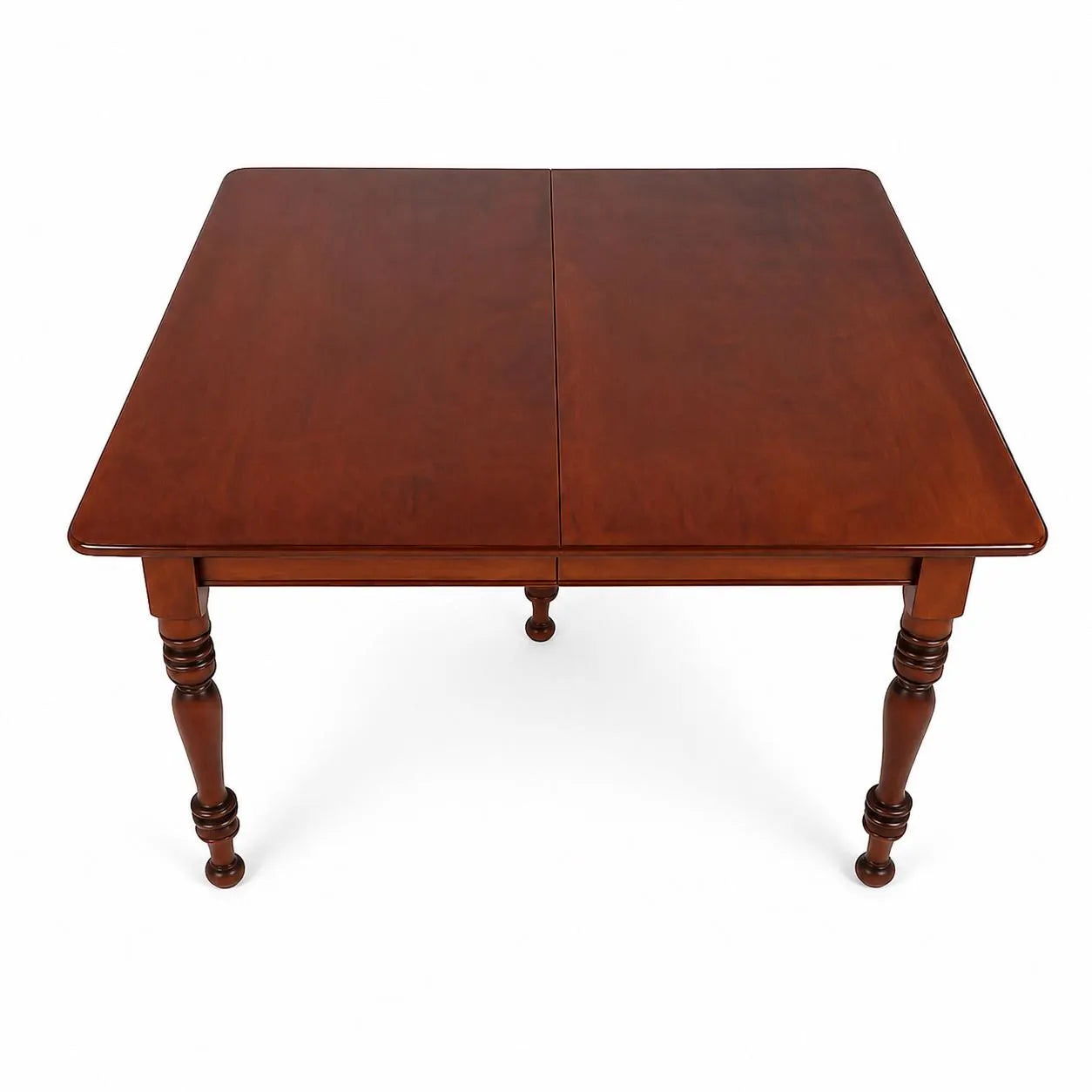 Vintage Solid Wood Expandable Dining Table with 7 Leaves – Seats 14, Traditional Boho Style