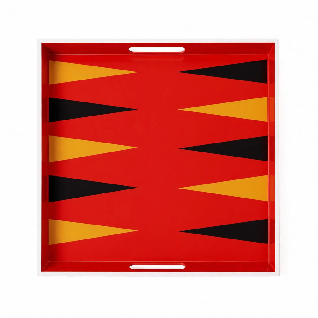 Bruce Mishell Art Lacquer Tray – Decorative Square Serving Tray | Medium & Large